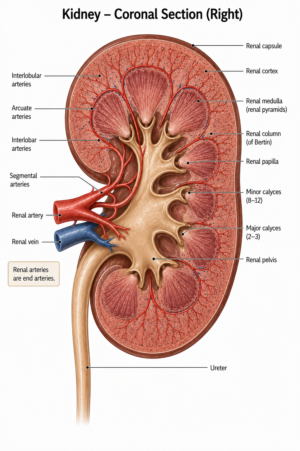 Kidney — coronal section