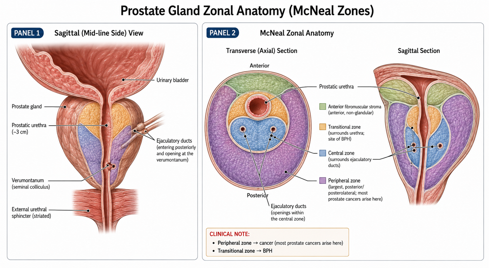 Prostate — McNeal zonal anatomy